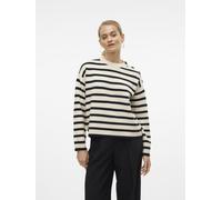 Vero Moda - VMSABA LS O-NECK BUTTON PULLOVER GA NOOS Beige - Abbigliamento XS Beige