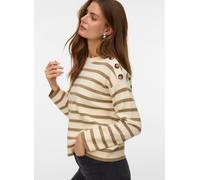 Vero Moda - VMSABA LS O-NECK BUTTON PULLOVER GA NOOS Bianco - Abbigliamento M Bianco