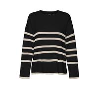 VERO MODA Pullover 'Saba' crema / nero, Taglia M
