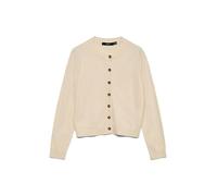 VERO MODA Vmsaba Plain LS O-Neck Cardigan Noos, Betulla, XS