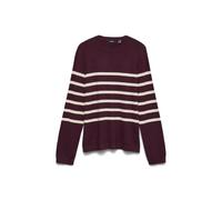 VERO MODA Vmsaba Plain LS O-Neck Pullover Ga Noos, Winetasting, M