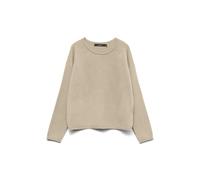 VERO MODA Neck Vmsaba Roll LS Ga Noos-Pullover con Scollo Rotondo, Abbey Stone, M Donna