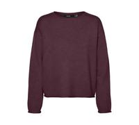 Vero Moda Vmsaba Roll LS O-Neck Pullover Ga Noos, Winetasting, XS