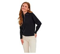 Vero Moda Vmsaba Stripe LS Camicetta Collo Alto Ga Noos Maglione, Nero, M Donna