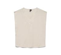VERO MODA Vmsafa SL V-Neck Lace Top Wvn Ga Noos, Pumice Stone., XS