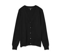 VERO MODA Vmsilje Ga Noos-Cardigan con Scollo a V Maglione, Nero, S Donna