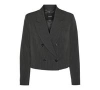 VERO MODA Vmsilje LS Db Short Pinstripe Blazer, Dark Grey Melange/Detail:Pinstripe, 42 Donna