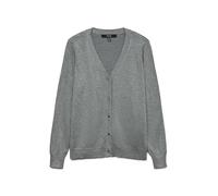 VERO MODA Vmsilje Ga Noos-Cardigan con Scollo a V Maglione, Melange Grigio Medio, L Donna