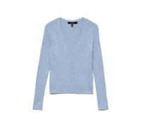 VERO MODA Vmsilje LS V-Neck Pointelle Cardi Noos, Blu di Cachemire, L Donna