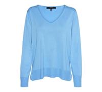 VERO MODA Vmsilje LS V-Neck Pullover Ga Noos, Azzurro, M Donna