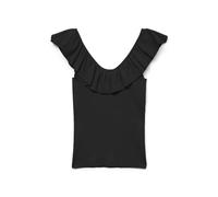 VERO MODA Vmsilje SL Ruffle Top Ga Noos da Donna, Nero, XL