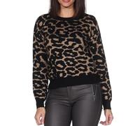 VERO MODA Vmsiljeanimal LS O-NCK-Pullover Ga Noos, Tigers Eye, S Donna