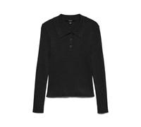 VERO MODA Vmsiljerib LS Poloneck-Pullover Noos, Nero, XS Donna