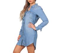 Vmsilla Ls Short Dress Lt Bl Ga Noos by Vero Moda M Blu