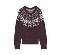 VERO MODA Vmsimone LS Nordic Pullover Ga Rep Boo, Winetasting, S