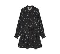 VERO MODA Vmsonja Polly LS Short Dress Wvn Ga, Nero, L Donna