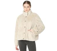 VERO MODA Vmsonjaeva Ga Boo-Giacca in Finta Pelliccia Corta, Farina d'avena, XS Donna