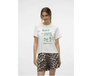 Vero Moda - VMSONYA METTE SS TOP BOX JRS GA ICE CREA Bianco - Abbigliamento XL Bianco