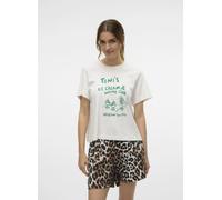 Vero Moda - VMSONYA METTE SS TOP BOX JRS GA ICE CREAM Bianco - Abbigliamento XL Bianco