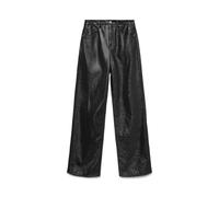 VERO MODA Vmtessa HR Wide Colored Vinyl Pants Noos, Nero, 29W x 30L Donna