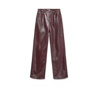VERO MODA Vmtessa HR Wide Colored Vinyl Pants Noos, Winetasting, 30W x 32L Donna