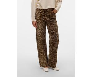 Vero Moda - VMTESSA HR WIDE STRETCH AOP JEANS NOOS Marrone - Abbigliamento 28 X 32 Marrone