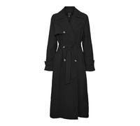 VERO MODA Vmtessagold Trench Long, Nero, XL Donna
