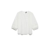 VERO MODA Vmtrine 3/4 Lace Top Wvn Ga Noos, Bianco, M