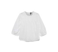 VERO MODA Vmtrine 3/4 Lace Top Wvn Ga Noos, Bianco, XL