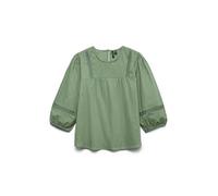 VERO MODA Vmtrine 3/4 Lace Top Wvn Ga Noos, Verde Acceso, XS