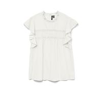 VERO MODA Vmtrine SL Lace Top Wvn Ga Noos, Bianco, M