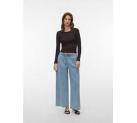 Vero Moda - Vmvaleria Mr Wide Pull Up Jeans Noos Blu - Abbigliamento 25 X 32 Blu