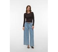Vero Moda - Vmvaleria Mr Wide Pull Up Jeans Noos Blu - Abbigliamento 31 X 32 Blu