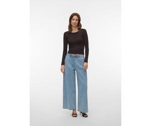 Vero Moda - Vmvaleria Mr Wide Pull Up Jeans Noos Blu - Abbigliamento 31 X 32 Blu