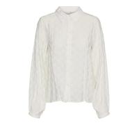 VERO MODA VMVANESSA L/S EMB. Shirt Wvn BTQ, Bianco, S
