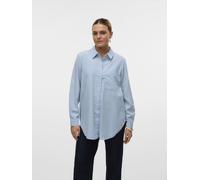 Vero Moda - VMVERA L/S LONG SHIRT WVN BTQ GA Blu - Abbigliamento XS Blu