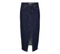 VERO MODA Vmveri HR Calf Denim Ga Noos Gonna, Blu Jeans Scuro, M Donna