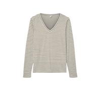 VERO MODA Vmvicky L/S V-Neck Top Jrs Btq Camicia da Donna, Betulla/Strisce: Blazer Blu Navy & Lurex, XS