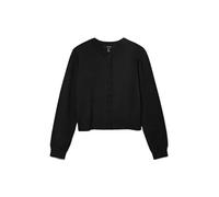 VERO MODA Vmvicky LS O-Neck Button Cardigan Noos, Nero, S