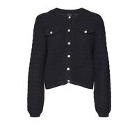 VERO MODA Vmvioletta LS Button Cardigan Maglione, Nero, XS Donna