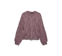VERO MODA Vmzenia LS O-Neck Stitch Pullover, Marrone Rosa, S Donna