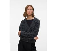 VERO MODA Cardigan da Donna Vmzuzu LS con Scollo a V, Grigio Scuro, S, Misto Grigio Scuro., S