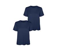 Vero Moda Women 2er Pack Monocromatiche T-Shirt Basic Girocollo Top VMPAULA NUOV