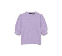 Vero Moda Women's VMDOFFY 2/4 O-Neck GA Noos Pullover Orchid Bloom/Detail:Melange, L, Orchid Bloom/Dettaglio: mélange, L