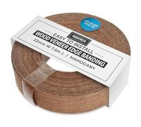 Vero Mogano 22mm Ferro Su Bordatura - Rotolo da 7,5m di Alta Qualità - Preincollato Nastro in Legno Impiallacciato per Facile Applicazione Fai-da-Te - Coprirà il Bordo di un Pannello MDF Standard