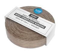 Vero Noce 22mm Ferro Su Bordatura - Rotolo da 7,5m di Alta Qualità - Preincollato Nastro in Legno Impiallacciato per Facile Applicazione Fai-da-Te - Coprirà il Bordo di un Pannello MDF Standard