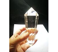 Vero tibetano himalayano ad alta quota Acqua trasparente 12 lati Phantom Crystal Point Quartz Vogel Bacchetta 5,15 pollici spirituale Crystal Specimen