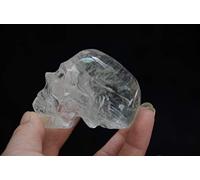 Vero tibetano himalayano ad alta quota cristallo trasparente teschio di quarzo scheletro realistico intaglio 2,55 pollici ual # 21 Collezioni di casa