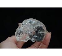 Vero tibetano himalayano ad alta quota cristallo trasparente teschio di quarzo scheletro realistico intaglio 2,40 pollici ual # 23 decorazione della stanza