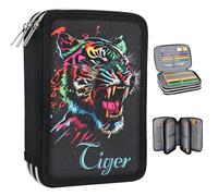 Veroa Astuccio 3 scomparti - quadrato, Nero , L, Carino